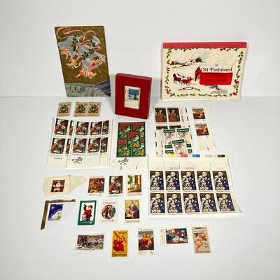 LOT 147: Vintage Christmas Collection - Stamps, Post Cards, Home Decor and Silvestri Kaleidoscope and More