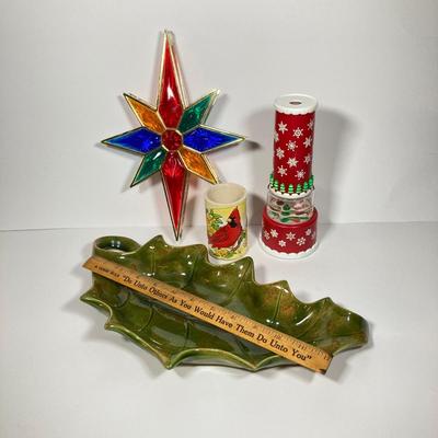 LOT 147: Vintage Christmas Collection - Stamps, Post Cards, Home Decor and Silvestri Kaleidoscope and More