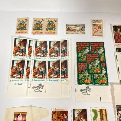 LOT 147: Vintage Christmas Collection - Stamps, Post Cards, Home Decor and Silvestri Kaleidoscope and More