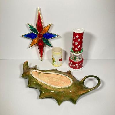 LOT 147: Vintage Christmas Collection - Stamps, Post Cards, Home Decor and Silvestri Kaleidoscope and More