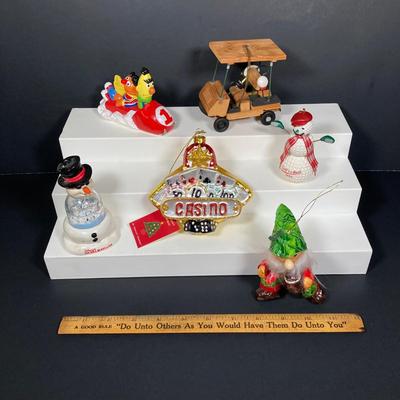 LOT 148: Collection of Vintage Christmas / Holiday Decorations / Ornaments - Yankee Candle, Disney, Sesame Street, Elvis and More