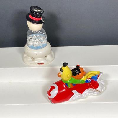 LOT 148: Collection of Vintage Christmas / Holiday Decorations / Ornaments - Yankee Candle, Disney, Sesame Street, Elvis and More