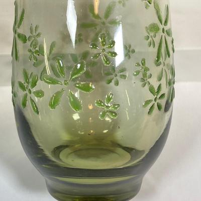LOT 153: Six Libbey's Mint Bouquet Green Mid-Century Modern Glassware