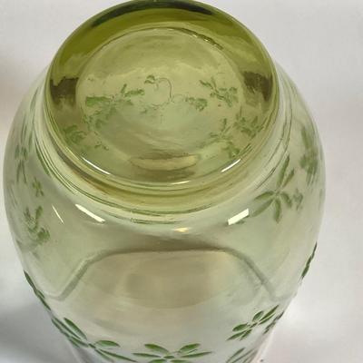 LOT 153: Six Libbey's Mint Bouquet Green Mid-Century Modern Glassware