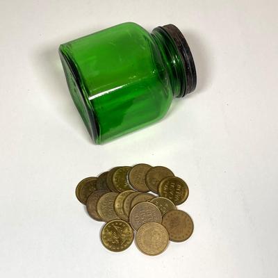 LOT 155: Vintage Uncle Sam Bank, George Washington Clear Glass Bottle, Federal Reserve Bank of Philadelphia Shredded Paper Bills, No Cash...