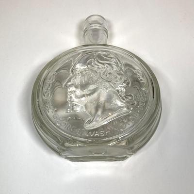 LOT 155: Vintage Uncle Sam Bank, George Washington Clear Glass Bottle, Federal Reserve Bank of Philadelphia Shredded Paper Bills, No Cash...