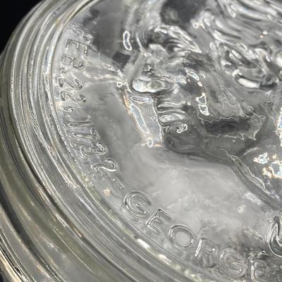 LOT 155: Vintage Uncle Sam Bank, George Washington Clear Glass Bottle, Federal Reserve Bank of Philadelphia Shredded Paper Bills, No Cash...
