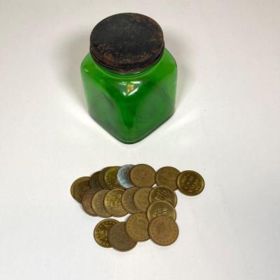 LOT 155: Vintage Uncle Sam Bank, George Washington Clear Glass Bottle, Federal Reserve Bank of Philadelphia Shredded Paper Bills, No Cash...