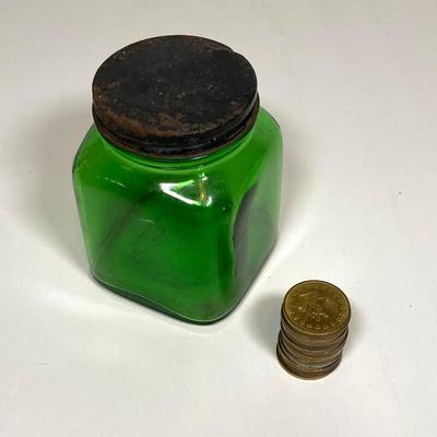 LOT 155: Vintage Uncle Sam Bank, George Washington Clear Glass Bottle, Federal Reserve Bank of Philadelphia Shredded Paper Bills, No Cash...