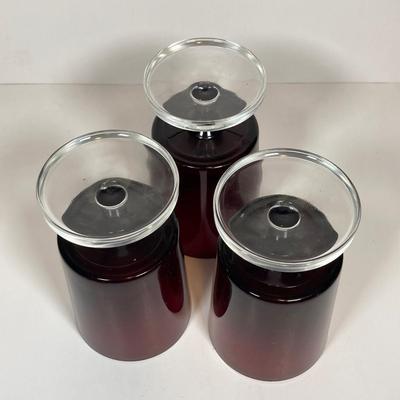 LOT 158: Entertaining / Bar Collection - Diamond Shaped Decanter, Shot Glasses, Ruby Red Glasses, Bookbinder's Stirrers, Libra Cloth...