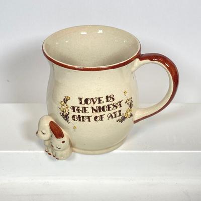 LOT 159: Mid-Century Modern Collection - Georges Briard Bowl, Nigor Amber Italy Grapes Salt and Pepper Shakers, Love Is Mug and More
