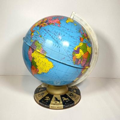 LOT 160: Vintage Occult Collection - Tarot Cards, Zodiac Globe, Crystals / Stones, Collapsible Magician / Top Hat and More