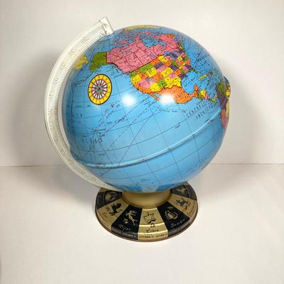 LOT 160: Vintage Occult Collection - Tarot Cards, Zodiac Globe, Crystals / Stones, Collapsible Magician / Top Hat and More