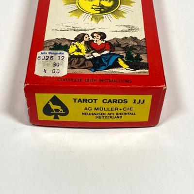 LOT 160: Vintage Occult Collection - Tarot Cards, Zodiac Globe, Crystals / Stones, Collapsible Magician / Top Hat and More