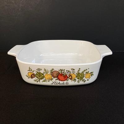 LOT 161: Vintage Corning Ware Pyrex Spice of Life Collection and Six Arcoroc France Glass Dishes