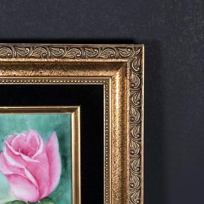 LOT 162: Beautiful Hand Painted and Framed Work of Art by Artist Elma C. Davidson, Mosaic Planter and Japan Ginger Jar