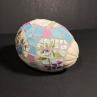 LOT 162: Beautiful Hand Painted and Framed Work of Art by Artist Elma C. Davidson, Mosaic Planter and Japan Ginger Jar