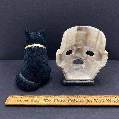 LOT 166: Spooky Cool Vintage Collection - Bejeweled Pumpkin, Witches, Black Cats, Mother of Pearl Mask and More