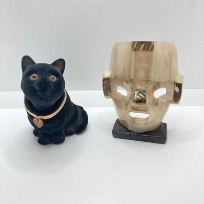 LOT 166: Spooky Cool Vintage Collection - Bejeweled Pumpkin, Witches, Black Cats, Mother of Pearl Mask and More