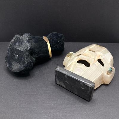 LOT 166: Spooky Cool Vintage Collection - Bejeweled Pumpkin, Witches, Black Cats, Mother of Pearl Mask and More
