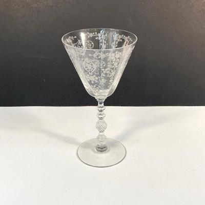 LOT 168: Vintage Entertaining Collection - Crown Glass Decanter, Kluk Kluk Glass Decanter and Etched Cambridge Style Glassware Set