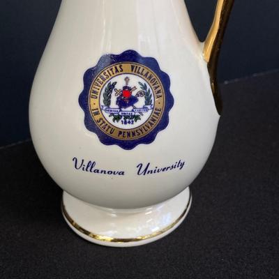 LOT 170: Vintage Decorative Collection - Cobalt Blue Shell, Greek Style Cherub Vase, Trimont Ware Japan Bowl, Villanova University Bud...