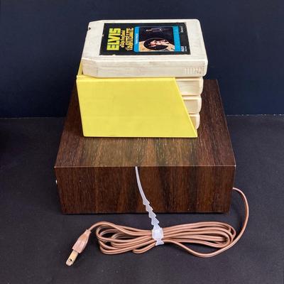 LOT 172: Vintage Sears Roebuck and Co. 8 Track Player Model 400 9101 0300, Elvis 8 Track Tapes, Car Books and Kooky2 Pink Cadillac Candy...