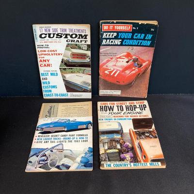 LOT 172: Vintage Sears Roebuck and Co. 8 Track Player Model 400 9101 0300, Elvis 8 Track Tapes, Car Books and Kooky2 Pink Cadillac Candy...