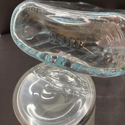LOT 177: Pair of Kah Tequila Scull Bottles / Decanters, Set of Four Rocks Glasses and Glass Bottle with Wire Bail Swing Top Lid