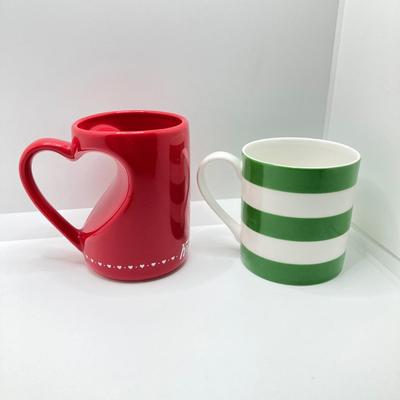 LOT 178: Lenox Kate Spade One In A Million Mug, Art Glass Animal Print Handbag Vase, Leather Coach Hang Tag and Krispy Kreme Mug
