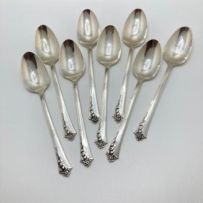 LOT 55: Damask Rose Heirloom Sterling Flatware Set with Two Sterling Ladles - 2,007.7 gtw
