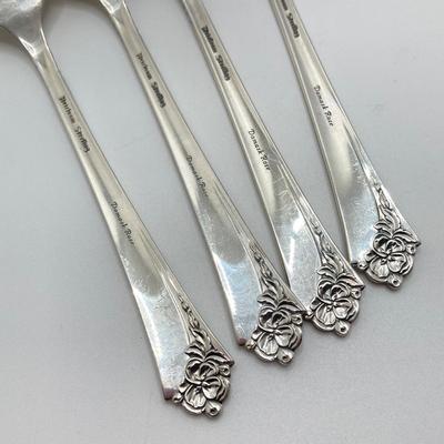 LOT 55: Damask Rose Heirloom Sterling Flatware Set with Two Sterling Ladles - 2,007.7 gtw