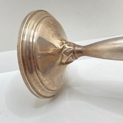 LOT 65: Damask Rose Heirloom Weighted Reinforced Sterling Pedestal Bowl and Crown Weighted Sterling Salt and Pepper Shakers