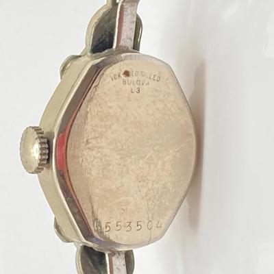 LOT 69: Vintage Jewelry and Accessories - Swiss Bulova Ladies Watch 10K Gold Filled, Queen Elizabeth The Second Clip-on Earrings, Abalone...