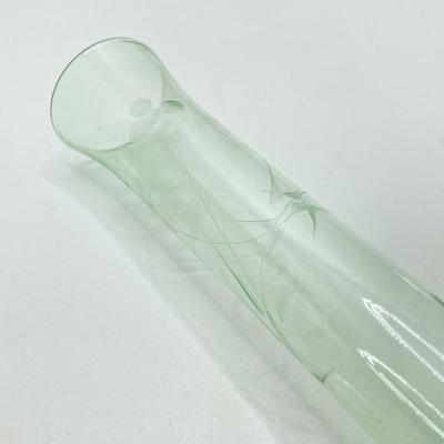 LOT 73: Depression Glass Collection - Two Tone Green Uranium / Pink Glasses, Green Bud Vase and Bowl, Pink Condiment / Candy Bowl with...