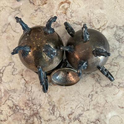 LOT 74: Silver Plate on Copper 4 Piece Tea Set