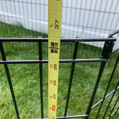 LOT 77: Lucky Dog Folding Metal Play Pen and Elevated Dog Bed