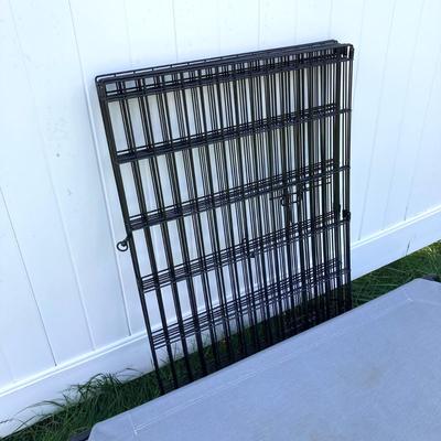 LOT 77: Lucky Dog Folding Metal Play Pen and Elevated Dog Bed