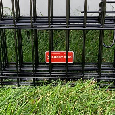 LOT 77: Lucky Dog Folding Metal Play Pen and Elevated Dog Bed