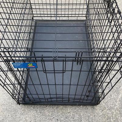 LOT 78: Top Paw Folding Double Door Dog Crate with Frisco Durable Bed & Crate Pet Mat