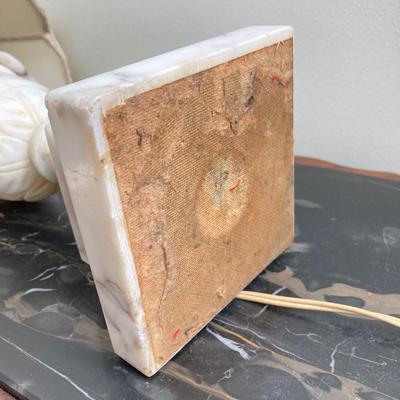 LOT 80: Vintage Alabaster Table Lamp