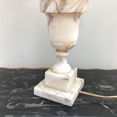 LOT 80: Vintage Alabaster Table Lamp