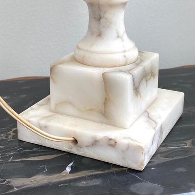LOT 80: Vintage Alabaster Table Lamp