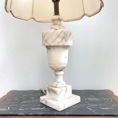 LOT 80: Vintage Alabaster Table Lamp