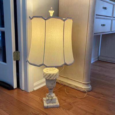 LOT 80: Vintage Alabaster Table Lamp