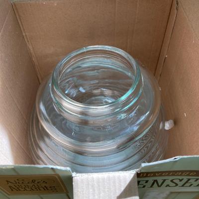 LOT 81: Kitchen Essentials in Original Boxes - Economy Chafer Stainless Steel Chafing Dish, Nicole's Glass Beverage Dispenser and...