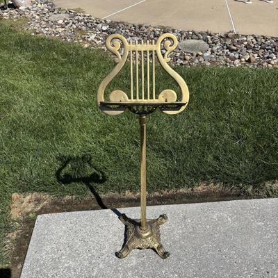 LOT 84: Solid Brass Music Adjustable Stand