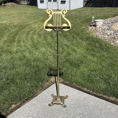 LOT 84: Solid Brass Music Adjustable Stand