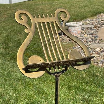 LOT 84: Solid Brass Music Adjustable Stand