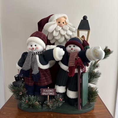 LOT 89: Grandeur Noel 23" Fabric Santa & Frineds w/Original Box